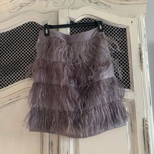 J.McLaughlin Feather Mini Skirt
